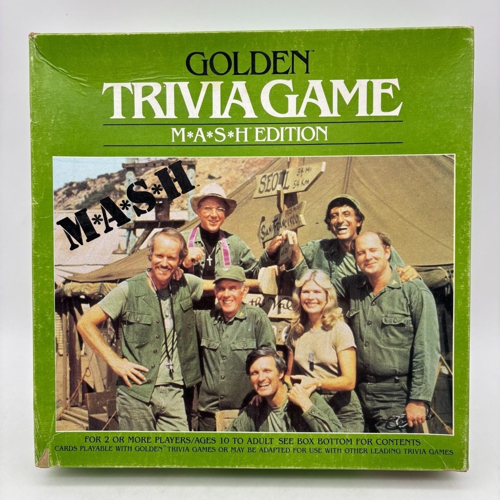 Vintage Trivia Game MASH Edition Complete Golden 1984 War Combat Battle TV